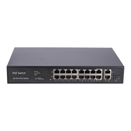 16 портовый PoE коммутатор ATIX AT-NS-16P2G-1GS-150 (3F)